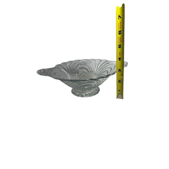 VTG Cambridge CAPRICE Clear Compote Bowl Footed w/Tab Handles MCM 9 1/8” Wide - Picture 3 of 9